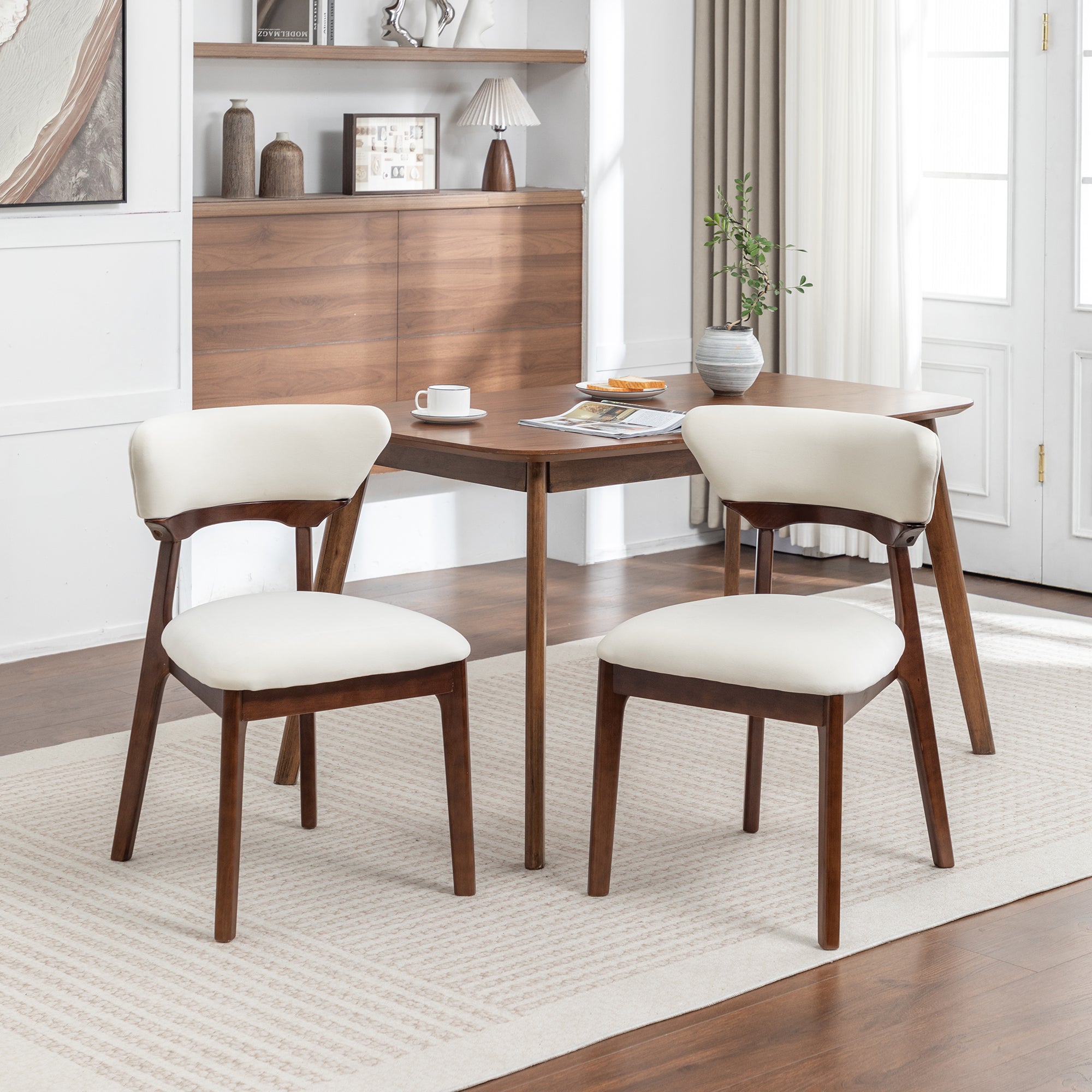 SEYNAR Modern Velvet Dining Chairs with Solid Wood Legs Set of 2/4/6