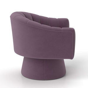 SEYNAR Modern Glam Velvet Upholstered Round Swivel Accent Arm Barrel Chair for Living Room(Single/Set of 2)