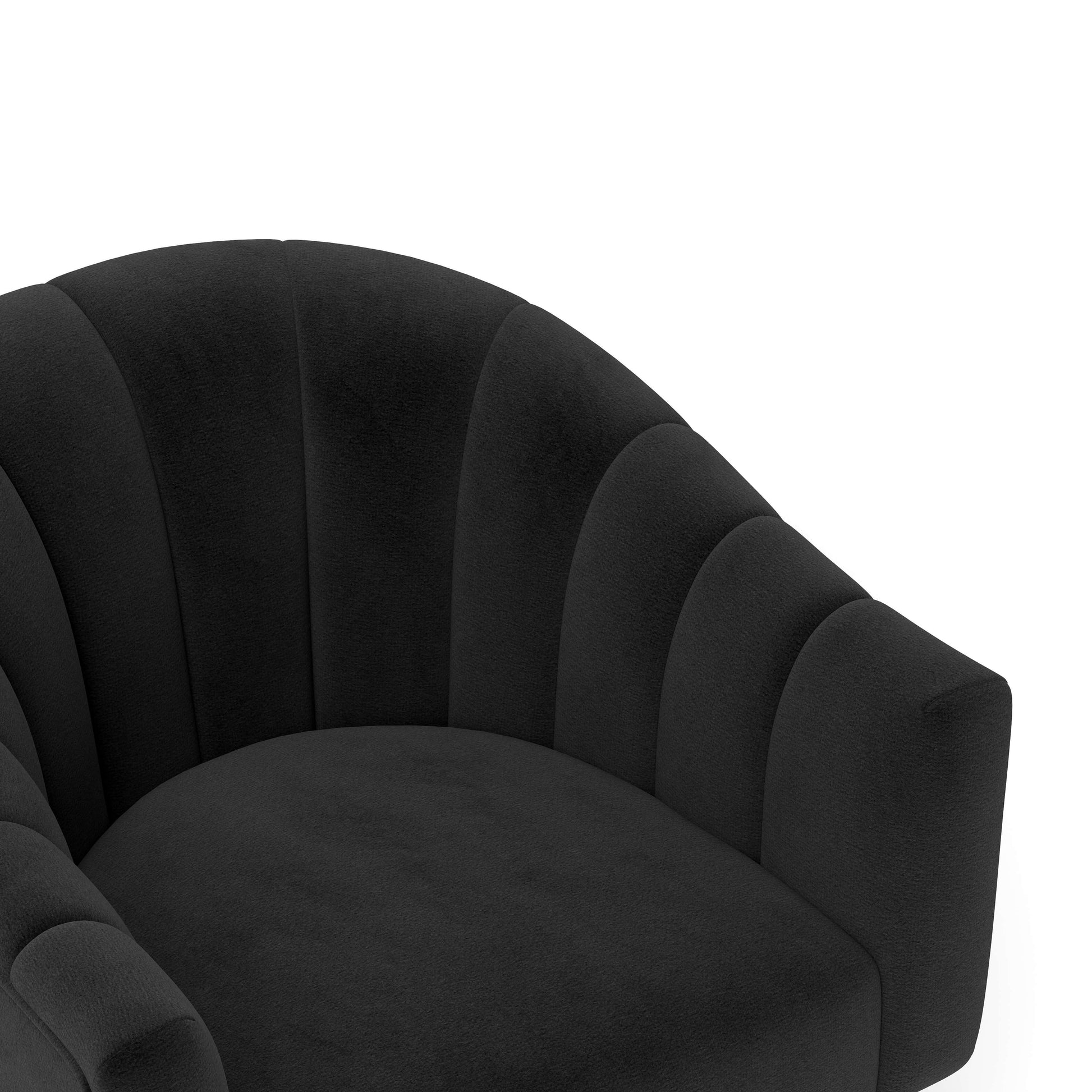 SEYNAR Modern Glam Velvet Upholstered Round Swivel Accent Arm Barrel Chair for Living Room(Single/Set of 2)