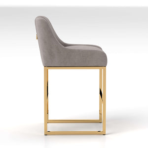 SEYNAR Modern Glam Velvet Golden Matel Frame Counter or High Bar Stools Set of 2/4