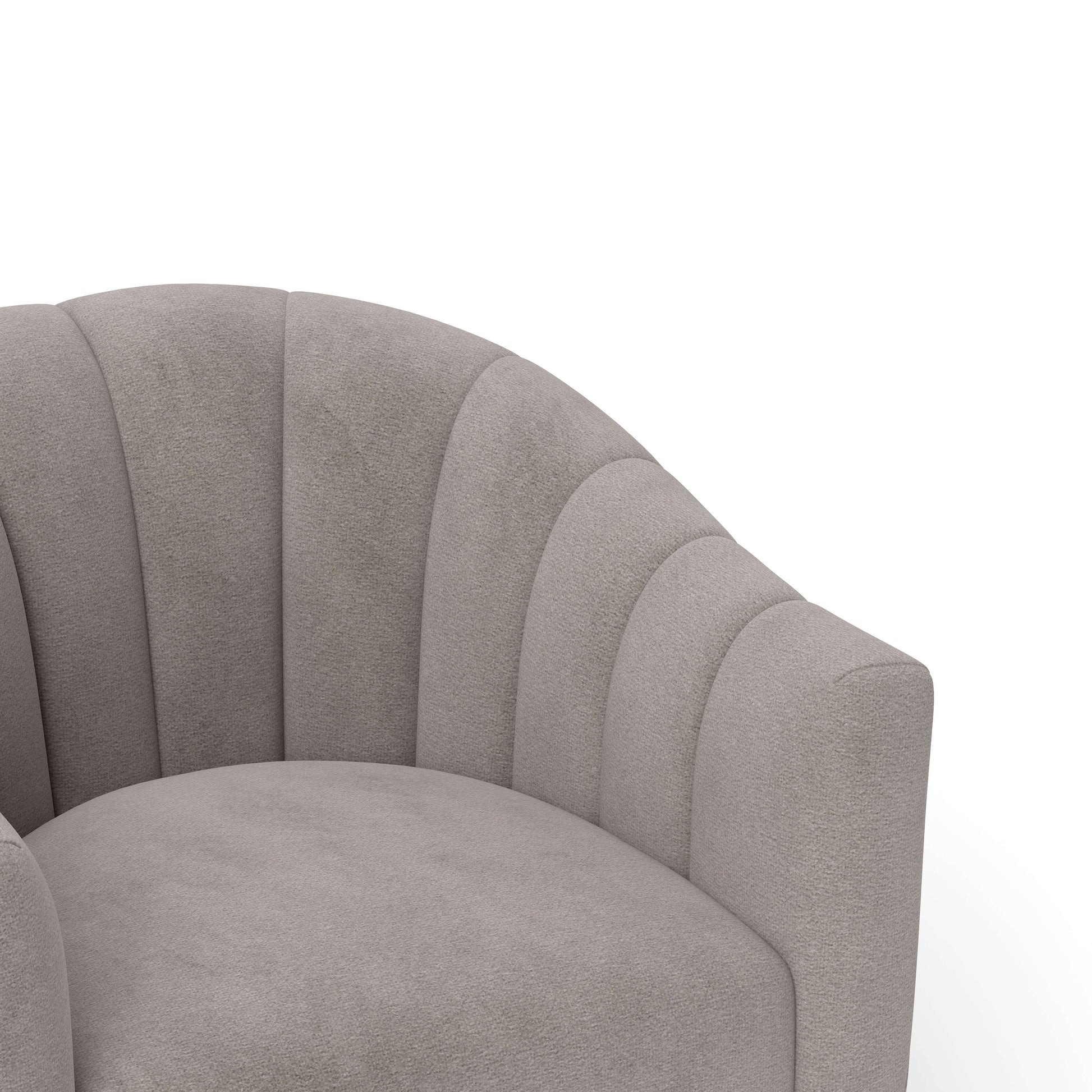 SEYNAR Modern Glam Velvet Upholstered Round Swivel Accent Arm Barrel Chair for Living Room(Single/Set of 2)