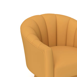 SEYNAR Modern Glam Velvet Upholstered Round Swivel Accent Arm Barrel Chair for Living Room(Single/Set of 2)