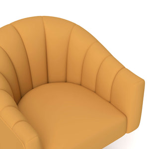 SEYNAR Modern Glam Velvet Upholstered Round Swivel Accent Arm Barrel Chair for Living Room(Single/Set of 2)