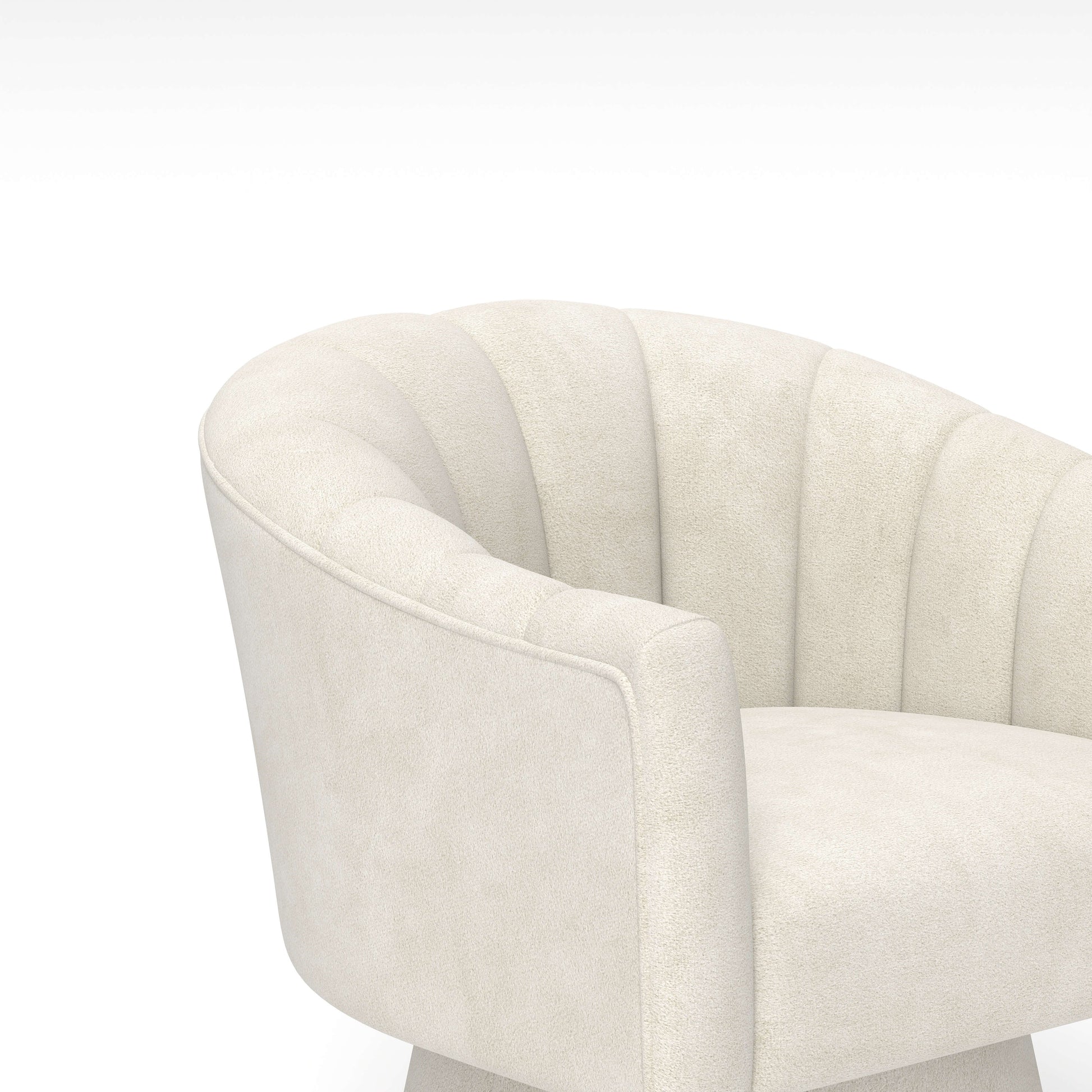 SEYNAR Modern Glam Velvet Upholstered Round Swivel Accent Arm Barrel Chair for Living Room(Single/Set of 2)