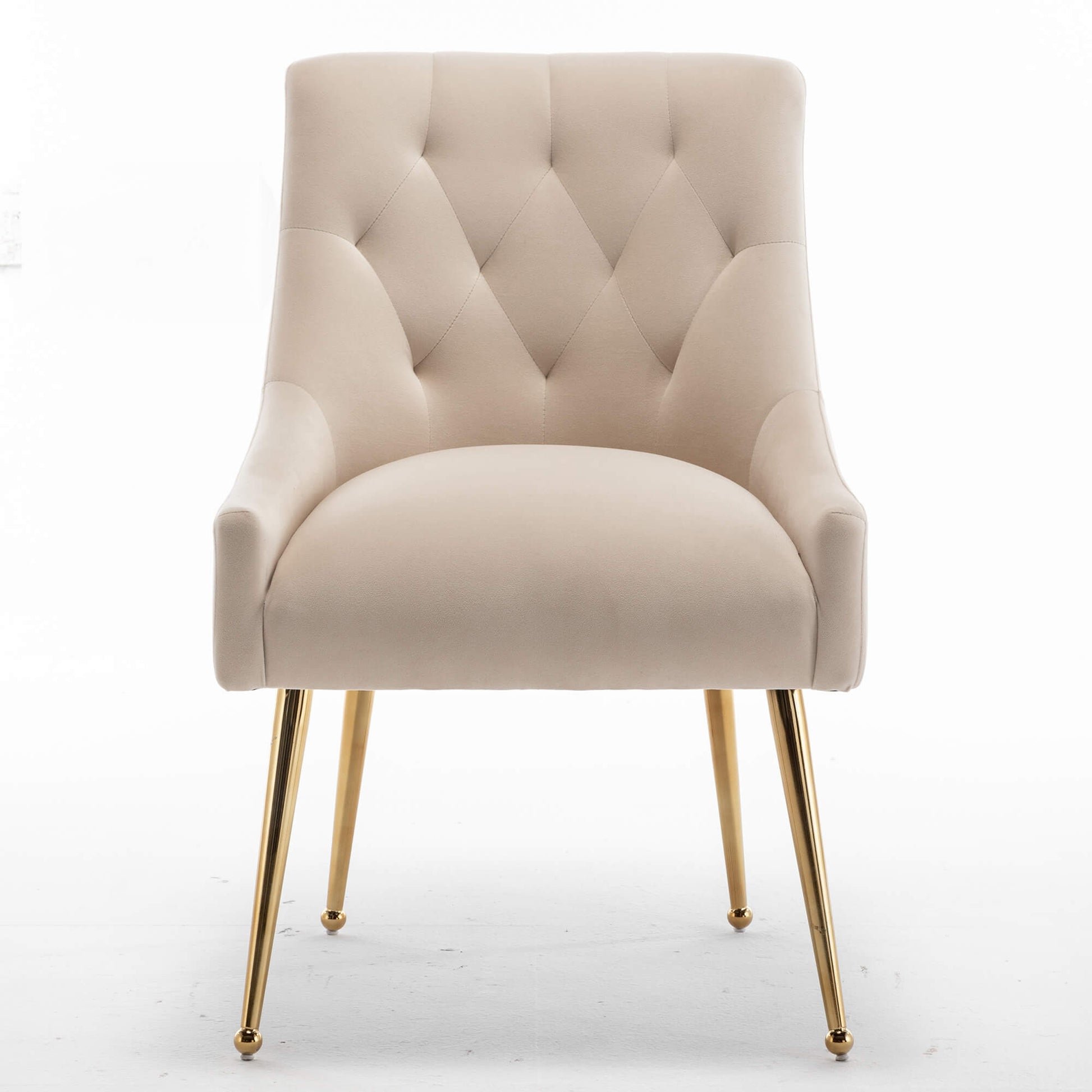 SEYNAR Modern Dining Chairs Set of 2/4/6, Upholstered Accent Chair Tufted Back Armless Chair with Back Pull