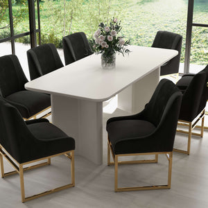 SEYNAR Contempoary Velvet Dining Chair with Metal Frame Legs, set of 2/4/6/8