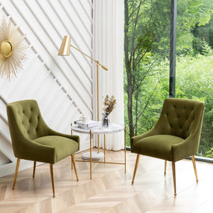 SEYNAR Modern Dining Chairs Set of 2/4/6, Upholstered Accent Chair Tufted Back Armless Chair with Back Pull
