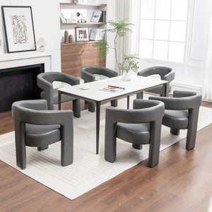 SEYNAR Modern Glam PU Leather Upholstered Dining Chair