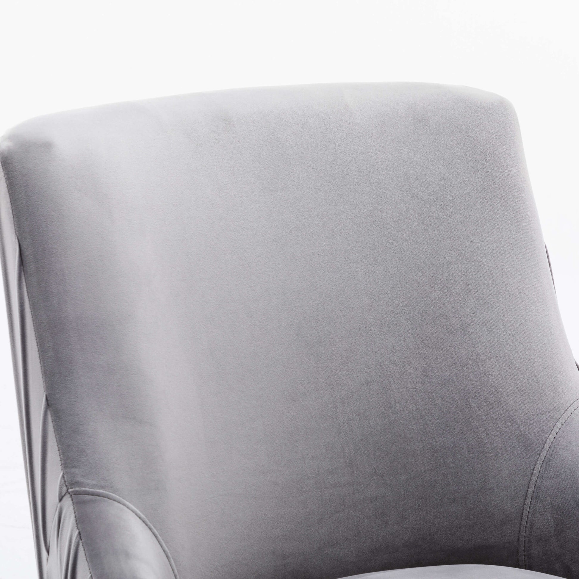 SEYNAR Modern Velvet Pleated Finish Back Dining Chair Set of 2/4/6 with Rear Handle