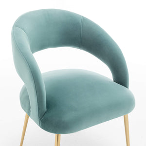 SEYNAR Mid Century Modern Velvet Upolstered Open-Back Dining Chair Set of 2/4/6