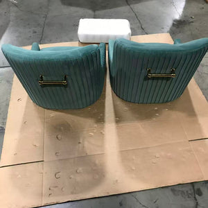 SEYNAR Upholstered Dining Chair Set of 2 - Green (Imperfect)