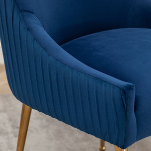 SEYNAR Modern Glam Boucle Pleated Velvet Dining Chair or Vanity Chair Set of 2/4/6