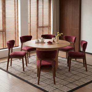 SEYNAR Modern Velvet Dining Chairs with Solid Wood Legs Set of 2/4/6