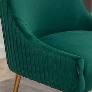 SEYNAR Modern Glam Boucle Pleated Velvet Dining Chair or Vanity Chair Set of 2/4/6