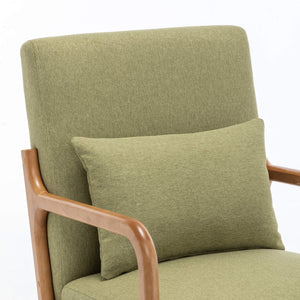 SEYNAR Mid-Century Modern Linen Accent Chair with Solid Wood Frame(Single/Set of 2)