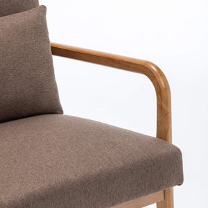 SEYNAR Mid-Century Modern Linen Accent Chair with Solid Wood Frame(Single/Set of 2)