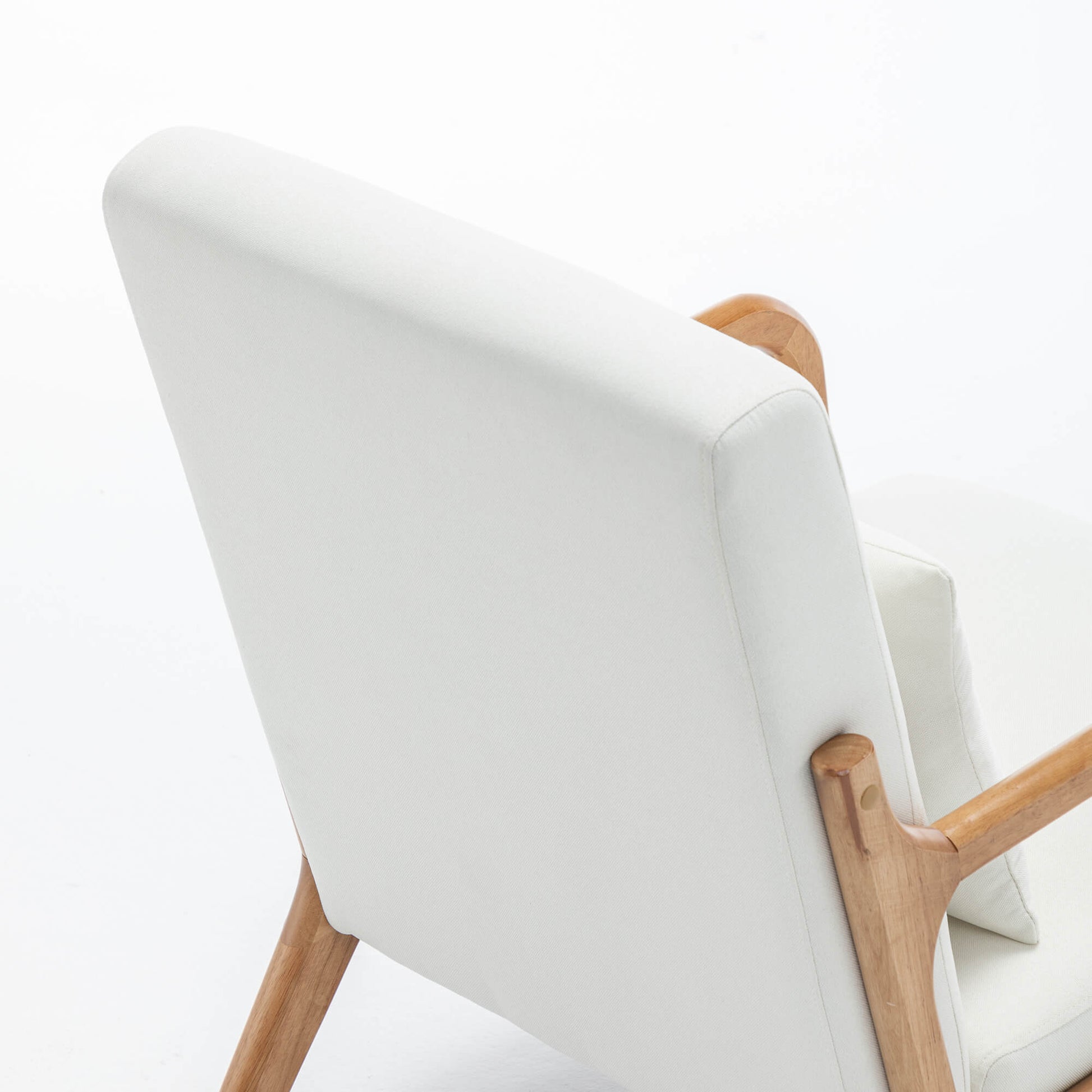 SEYNAR Mid-Century Modern Linen Accent Chair with Solid Wood Frame(Single/Set of 2)