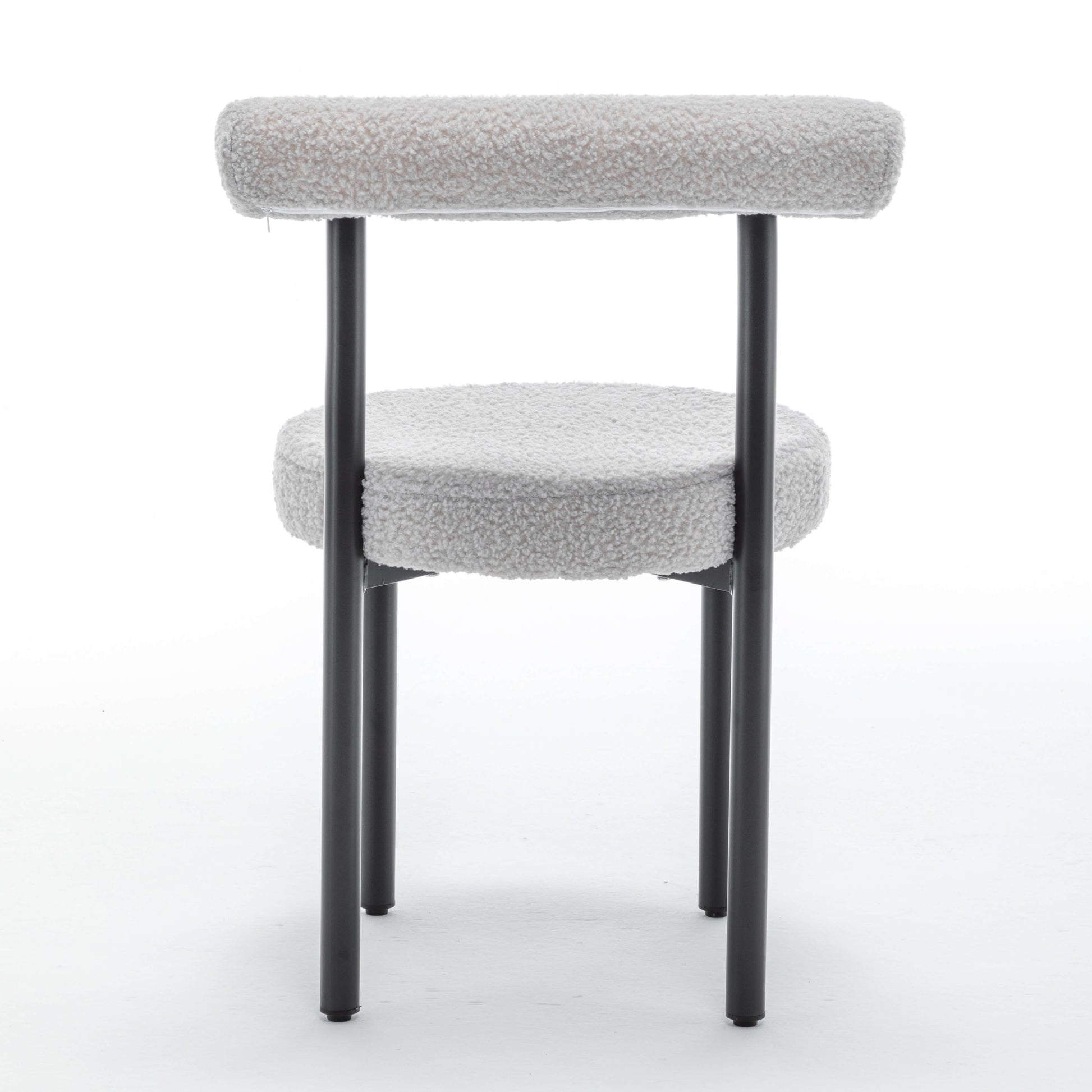 SEYNAR Modern Teddy Fabric Dining Chairs Set of 2/4/6, Minimalist Boucle Chairs