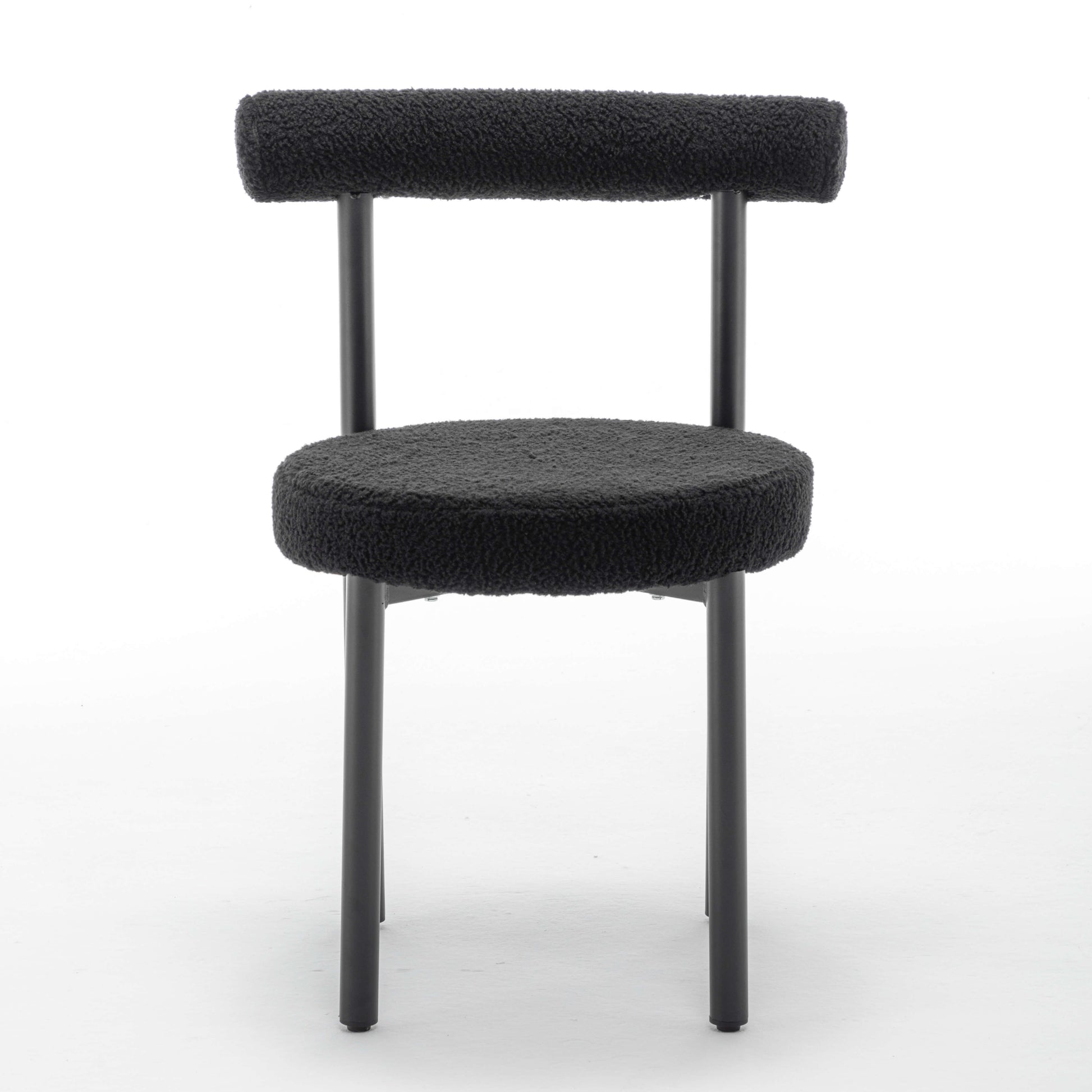 SEYNAR Modern Teddy Fabric Dining Chairs Set of 2/4/6, Minimalist Boucle Chairs