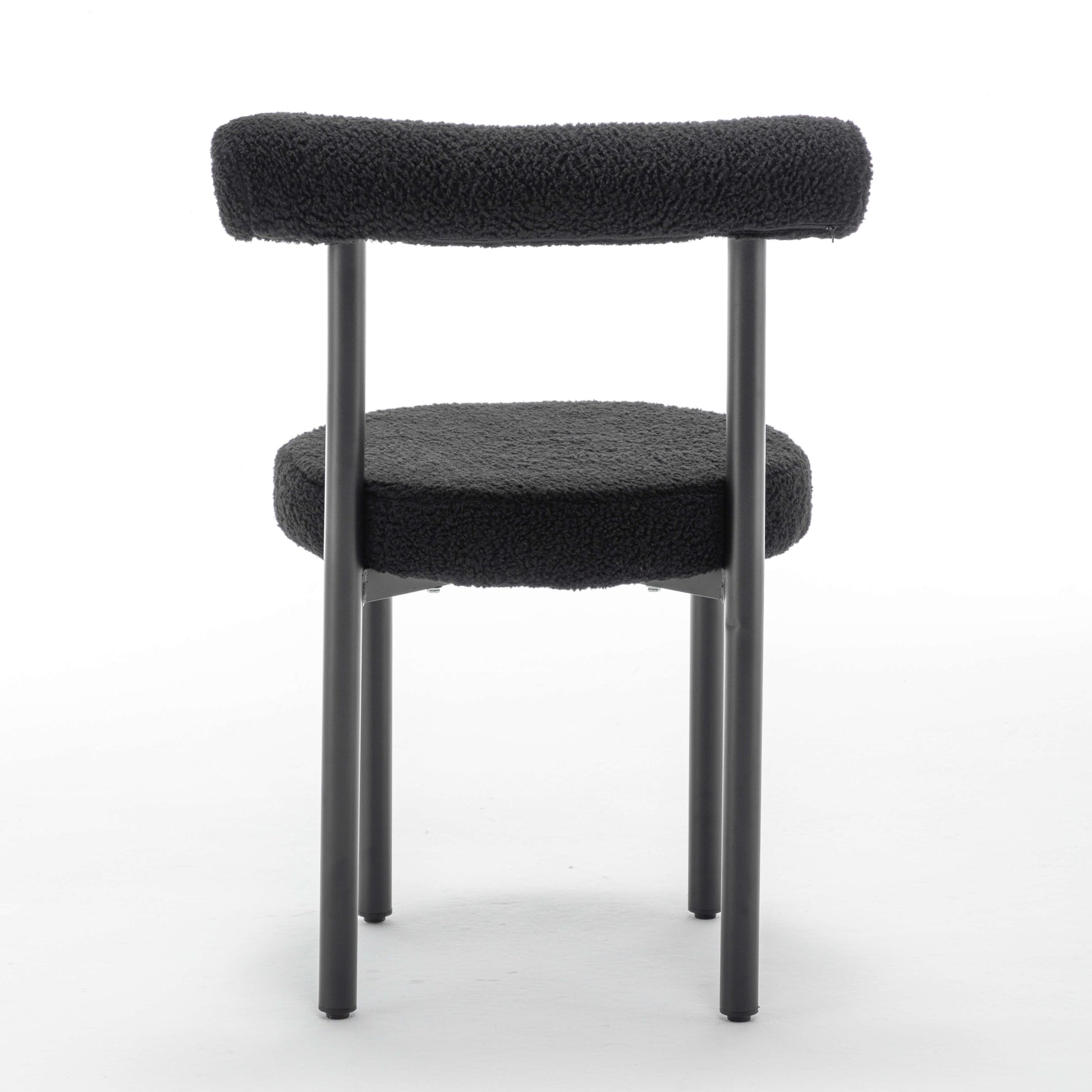 SEYNAR Modern Teddy Fabric Dining Chairs Set of 2/4/6, Minimalist Boucle Chairs