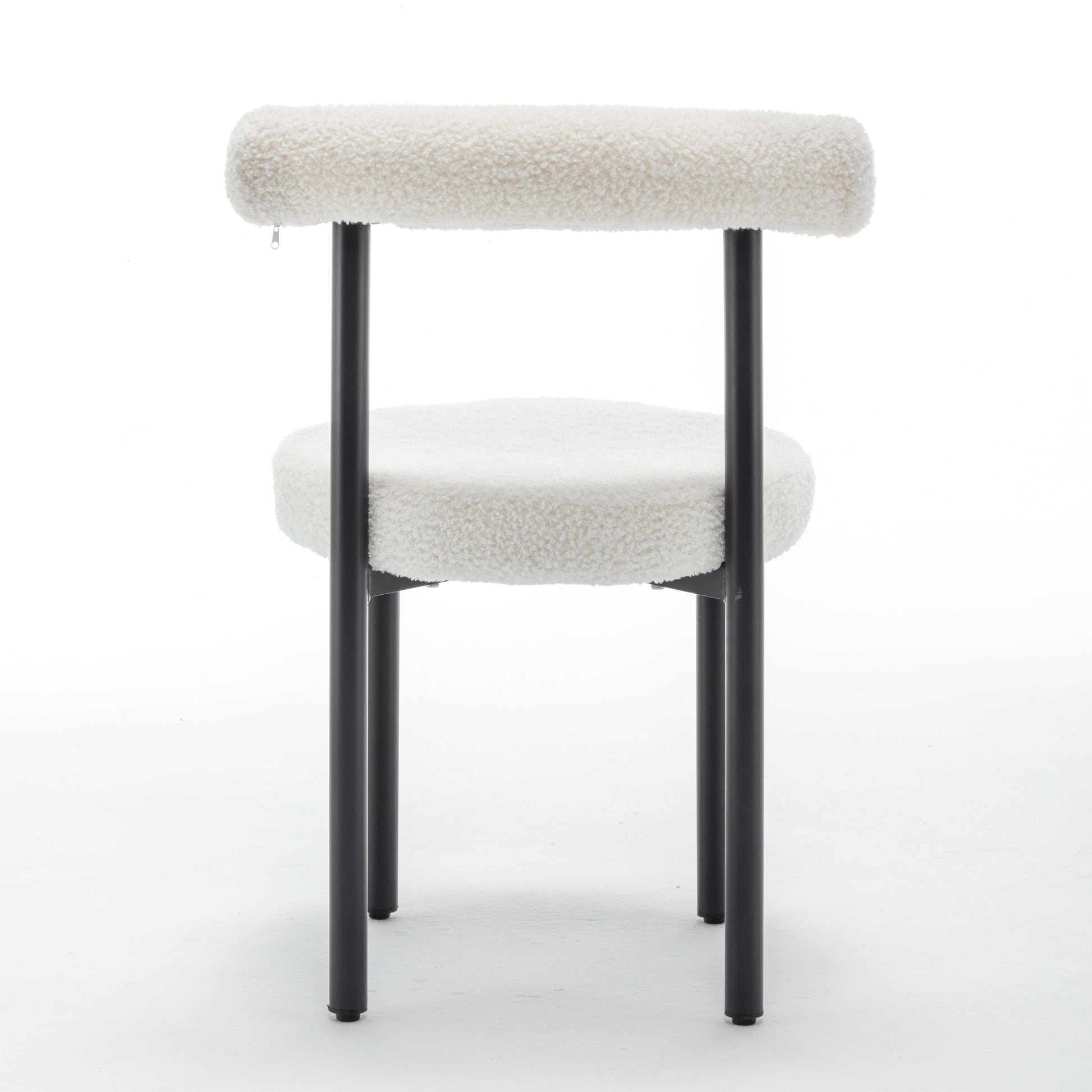 SEYNAR Modern Teddy Fabric Dining Chairs Set of 2/4/6, Minimalist Boucle Chairs