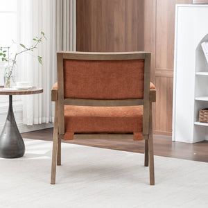 SEYNAR Rustic Mid-Century Chenille Accent Chair with Nailhead Trim and Wood Frame(Single/Set of 2)