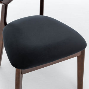 SEYNAR Modern Velvet Dining Chairs with Solid Wood Legs Set of 2/4/6