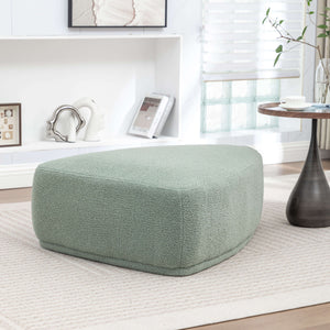 SEYNAR Modern 43'' Teddy Fabric Ottoman Bench