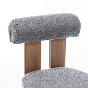 SEYNAR Set of 2/4/6 Modern Linen Upholstered Dining Chairs with Bolster Backrest