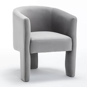 SEYNAR Modern Velvet Accent Chair, Upholstered Barrel Chair with Unique Solid Base for Living Room Soft Club Chair(Single/Set of 2/4/6)
