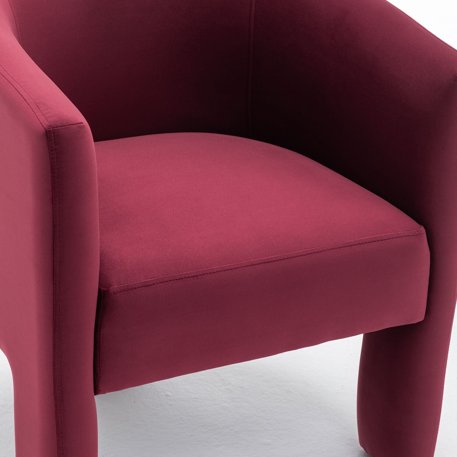 SEYNAR Modern Velvet Accent Chair, Upholstered Barrel Chair with Unique Solid Base for Living Room Soft Club Chair(Single/Set of 2/4/6)