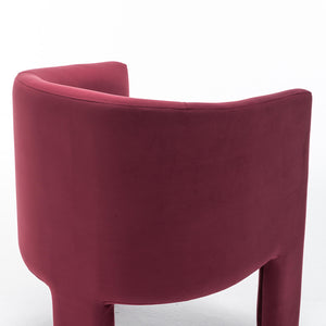 SEYNAR Modern Velvet Accent Chair, Upholstered Barrel Chair with Unique Solid Base for Living Room Soft Club Chair(Single/Set of 2/4/6)