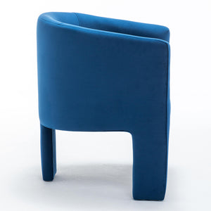 SEYNAR Modern Velvet Accent Chair, Upholstered Barrel Chair with Unique Solid Base for Living Room Soft Club Chair(Single/Set of 2/4/6)