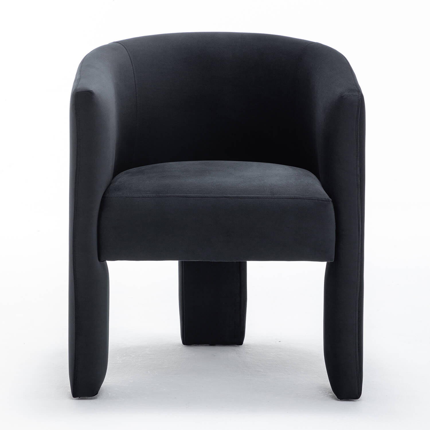 SEYNAR Modern Velvet Accent Chair, Upholstered Barrel Chair with Unique Solid Base for Living Room Soft Club Chair(Single/Set of 2/4/6)