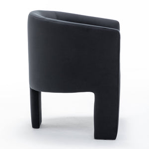 SEYNAR Modern Velvet Accent Chair, Upholstered Barrel Chair with Unique Solid Base for Living Room Soft Club Chair(Single/Set of 2/4/6)