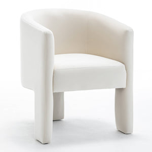 SEYNAR Modern Velvet Accent Chair, Upholstered Barrel Chair with Unique Solid Base for Living Room Soft Club Chair(Single/Set of 2/4/6)