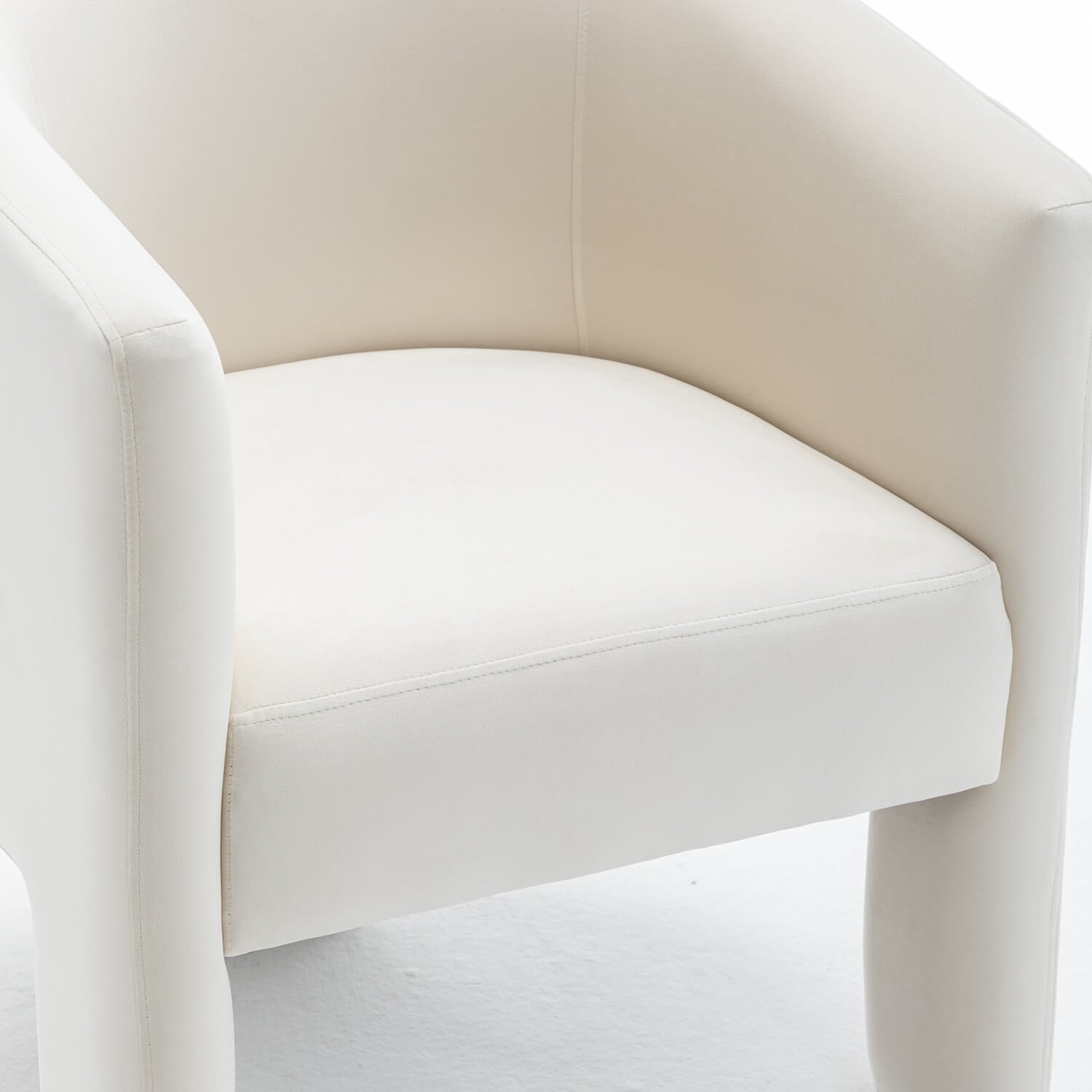 SEYNAR Modern Velvet Accent Chair, Upholstered Barrel Chair with Unique Solid Base for Living Room Soft Club Chair(Single/Set of 2/4/6)
