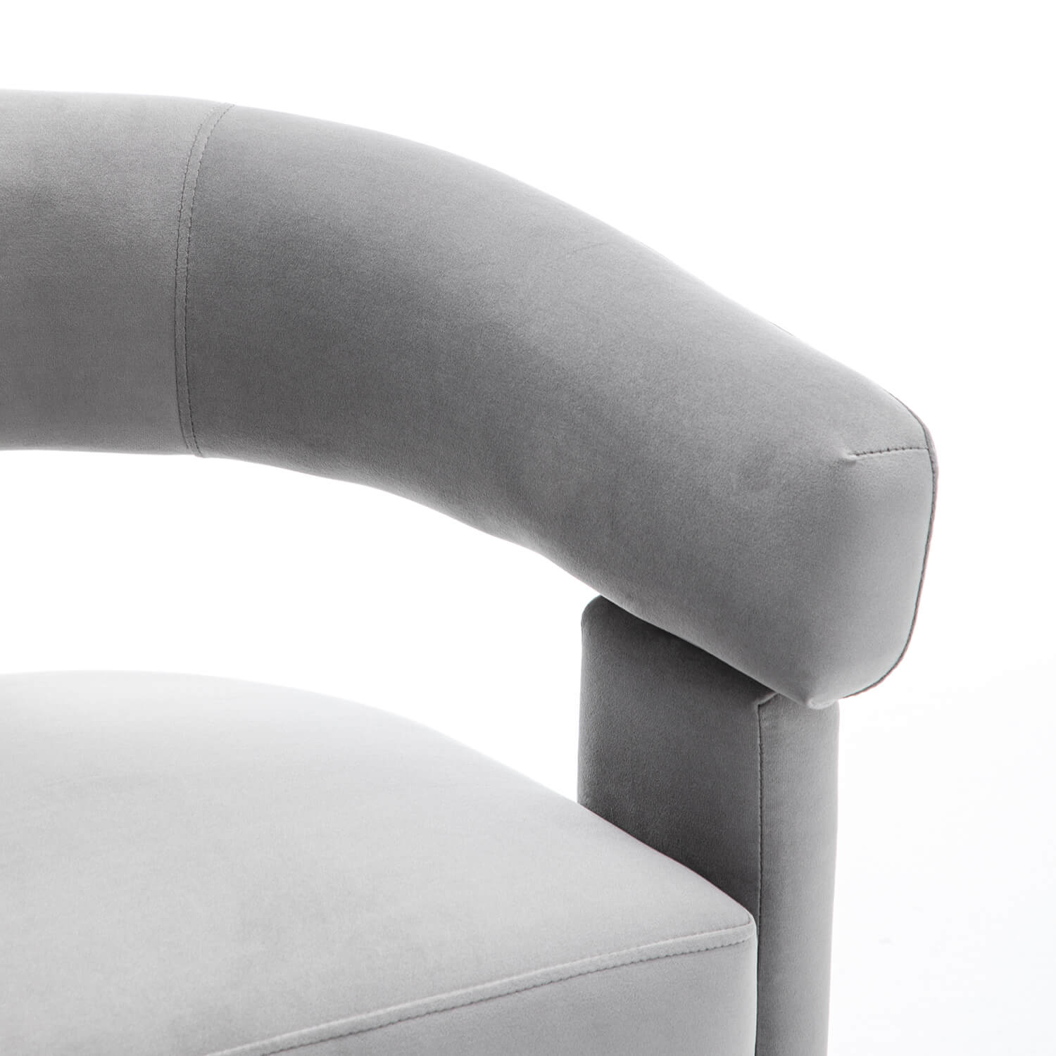 SEYNAR Modern Velvet Accent Chair, Upholstered Barrel Armchair with Curved Back and Thickened Padded Seat,Single chair or Set of 2/4/6