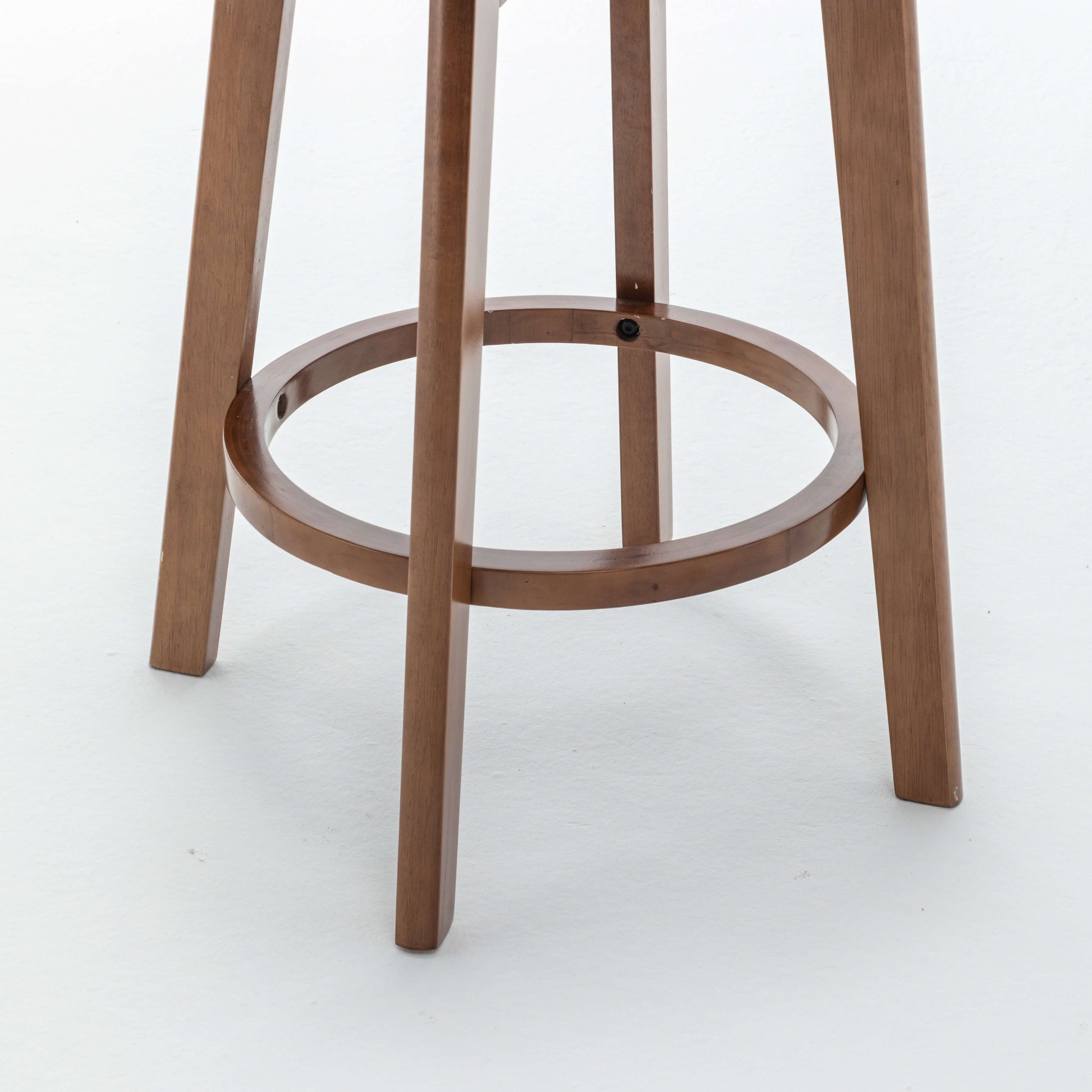 SEYNAR Modern 34.2" Bar Stools Set of 2/4, Solid Wood Barstools with Chenille Cushions & Round Footrest