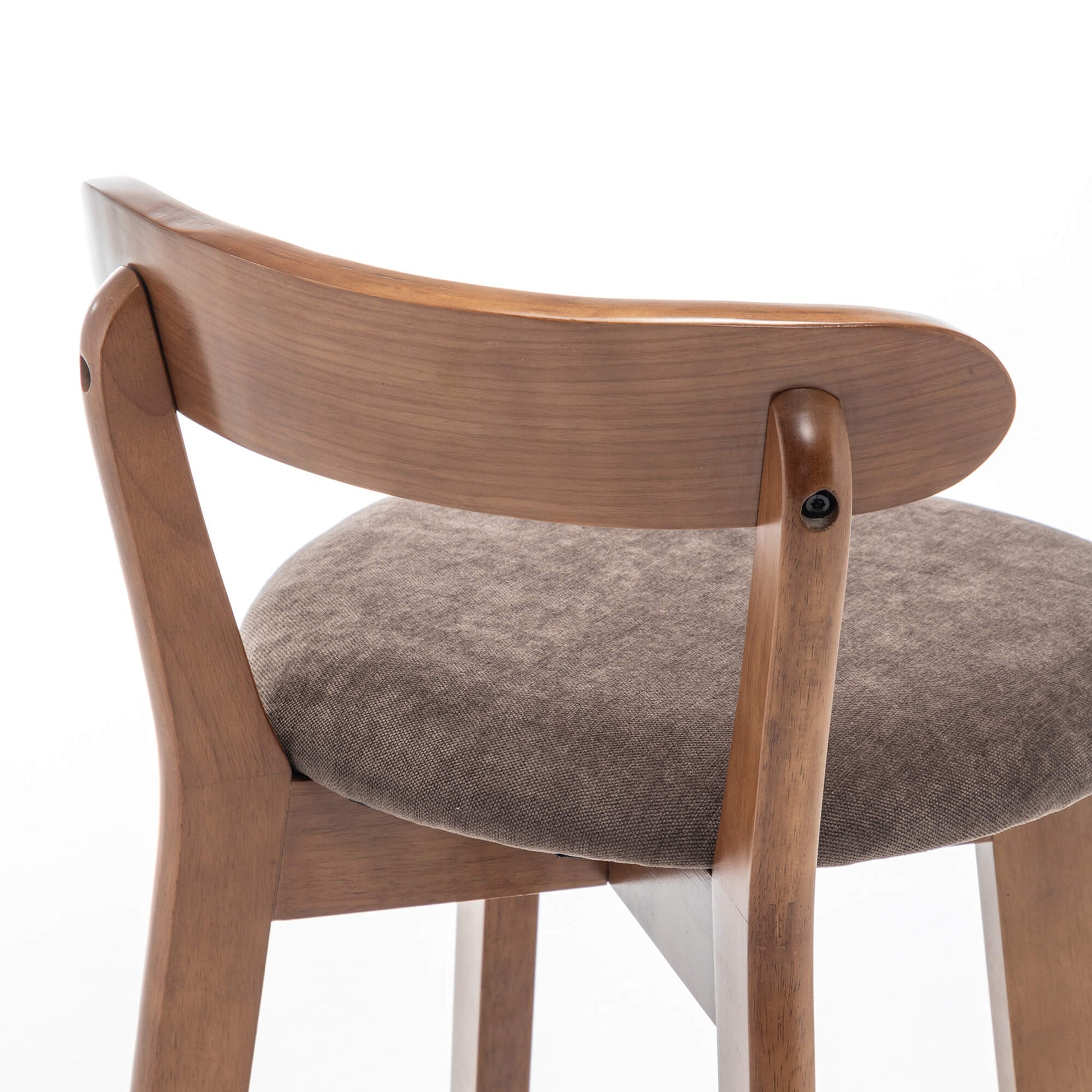 SEYNAR Modern 34.2" Bar Stools Set of 2/4, Solid Wood Barstools with Chenille Cushions & Round Footrest
