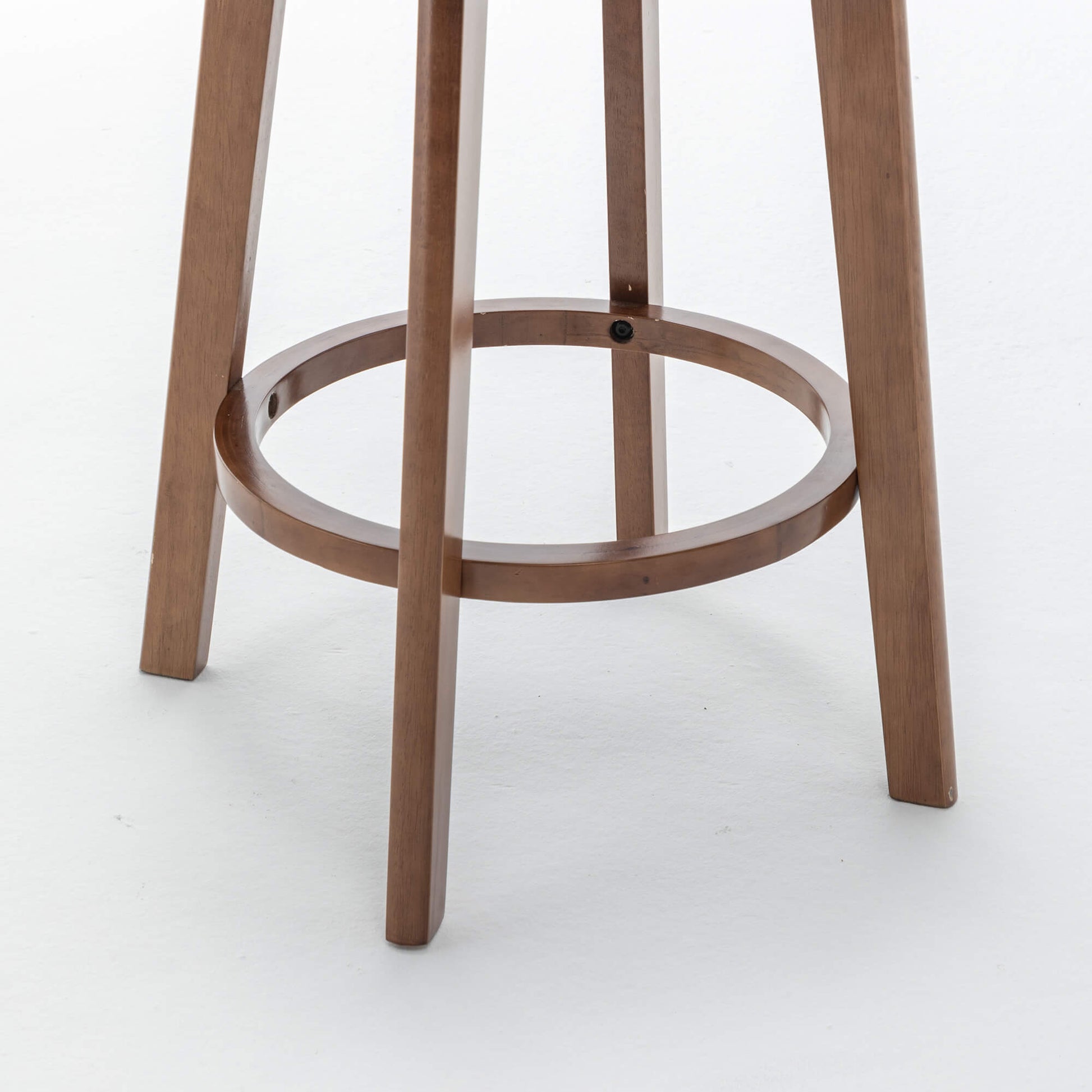 SEYNAR Modern 34.2" Bar Stools Set of 2/4, Solid Wood Barstools with Chenille Cushions & Round Footrest