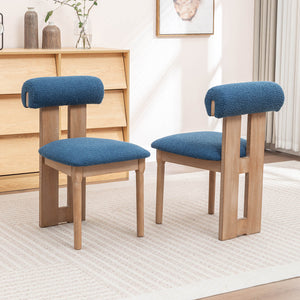 SEYNAR Set of 2/4/6 Modern Linen Upholstered Dining Chairs with Bolster Backrest