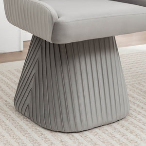 SEYNAR Modern Velvet 360 Degree Swivel Armless Dining chair(Single/Set of 2/4/6)
