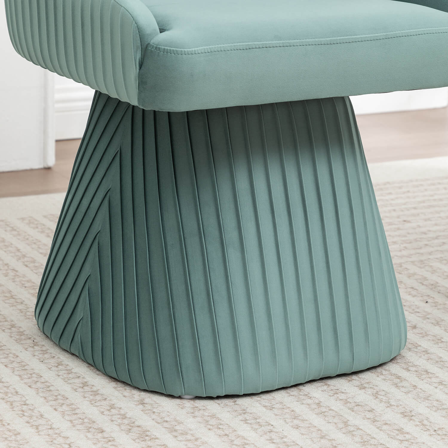 SEYNAR Modern Velvet 360 Degree Swivel Armless Dining chair(Single/Set of 2/4/6)