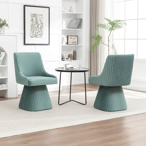 SEYNAR Modern Velvet 360 Degree Swivel Armless Dining chair(Single/Set of 2/4/6)
