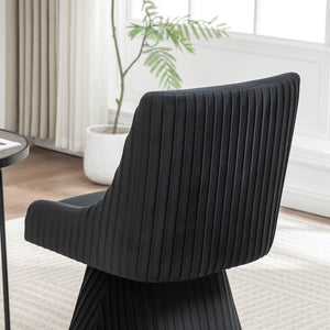 SEYNAR Modern Velvet 360 Degree Swivel Armless Dining chair(Single/Set of 2/4/6)