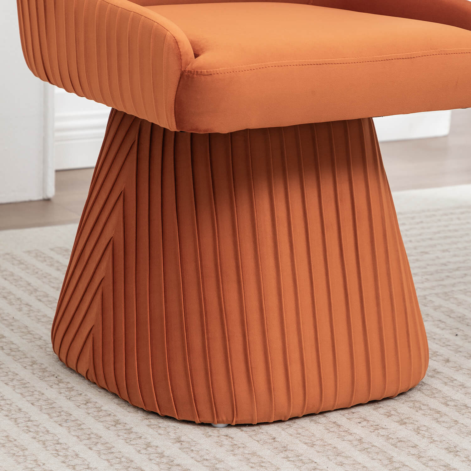 SEYNAR Modern Velvet 360 Degree Swivel Armless Dining chair(Single/Set of 2/4/6)
