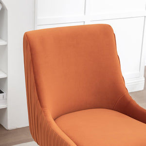 SEYNAR Modern Velvet 360 Degree Swivel Armless Dining chair(Single/Set of 2/4/6)