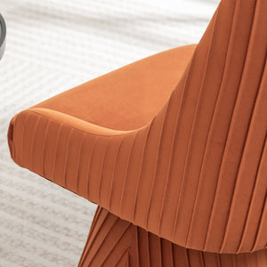 SEYNAR Modern Velvet 360 Degree Swivel Armless Dining chair(Single/Set of 2/4/6)