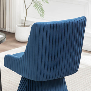 SEYNAR Modern Velvet 360 Degree Swivel Armless Dining chair(Single/Set of 2/4/6)